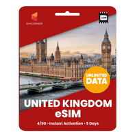 Thumbnail for [eSIM] United Kingdom Unlimited Data - SimCorner