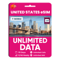 [eSIM] USA Travel SIM - Unlimited Data (T-Mobile)