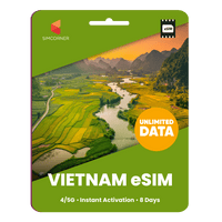 Thumbnail for [eSIM] Vietnam Unlimited Data - SimCorner