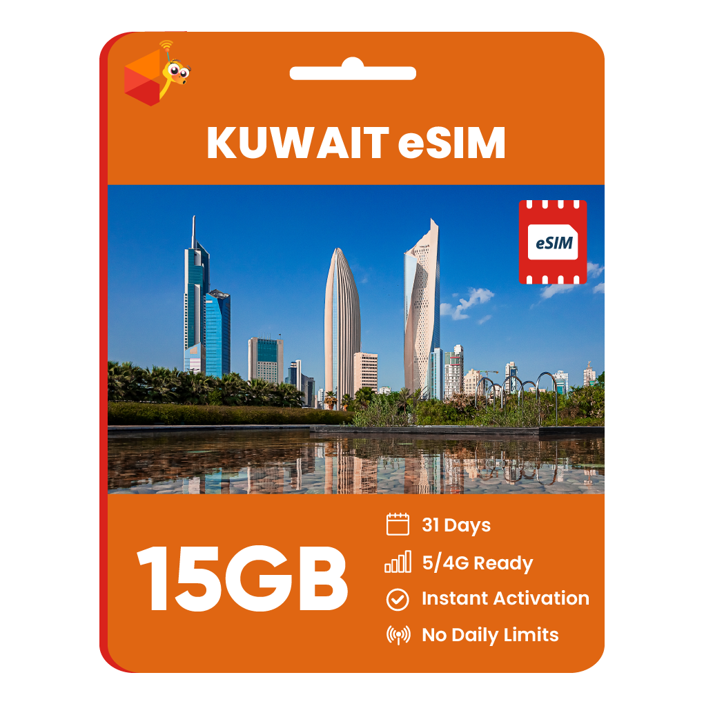 [eSIM] Kuwait Data eSIM (15GB - 31 Days)