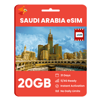 Thumbnail for [eSIM] Saudi Arabia Data eSIM (20GB - 31 Days) - SimCorner