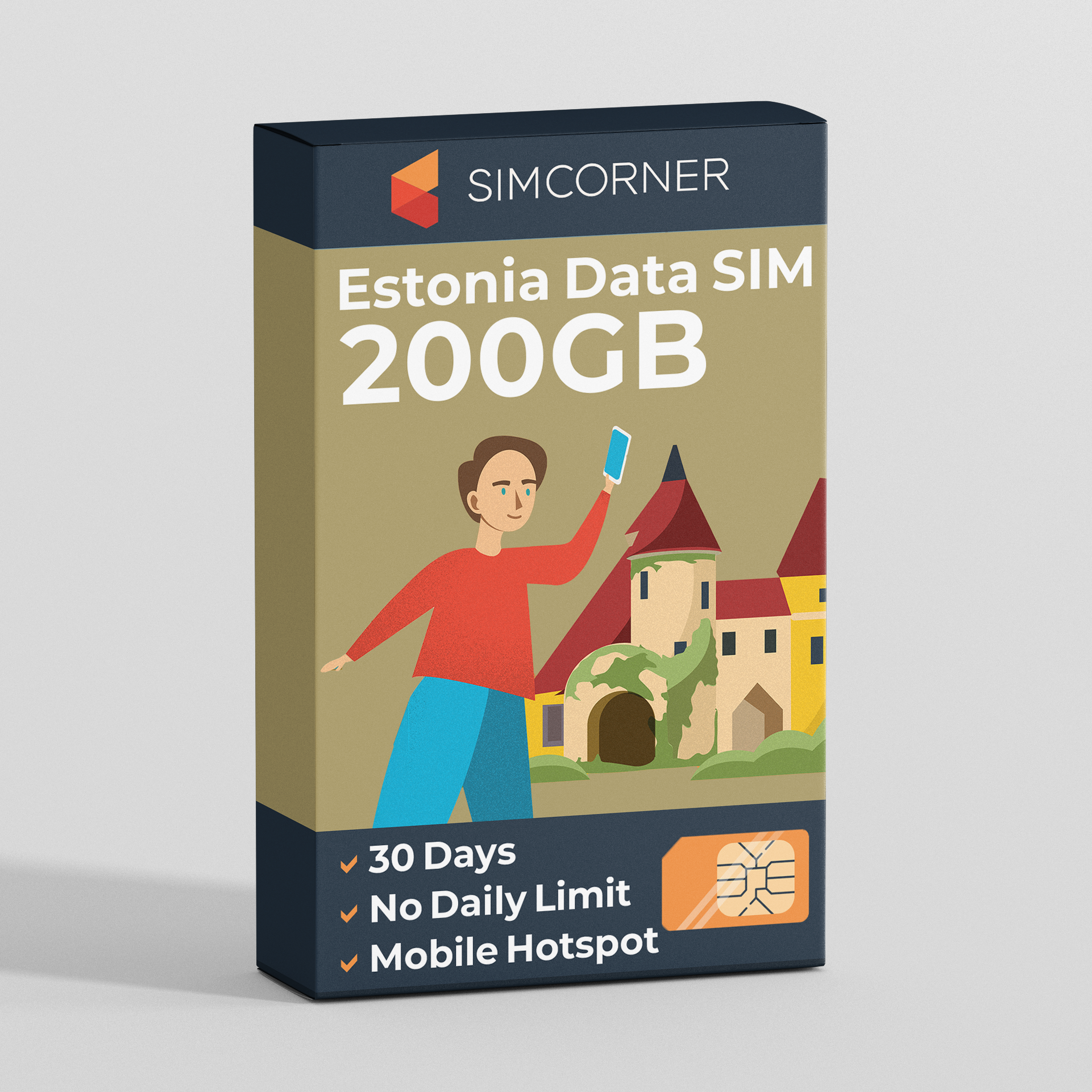 Estonia Travel Sim Card 200GB | SimCorner