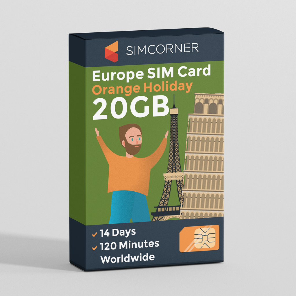 Europe Orange Sim Card (14 Days - 20GB)