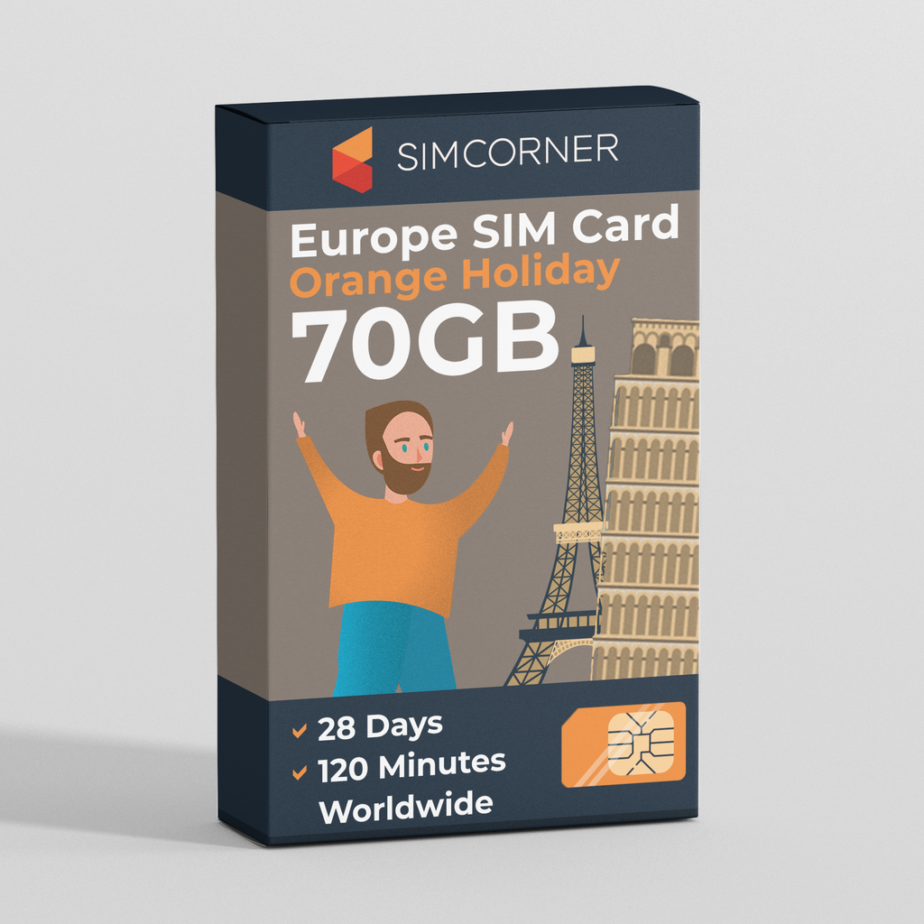 Europe Orange Sim Card (28 Days - 70GB)