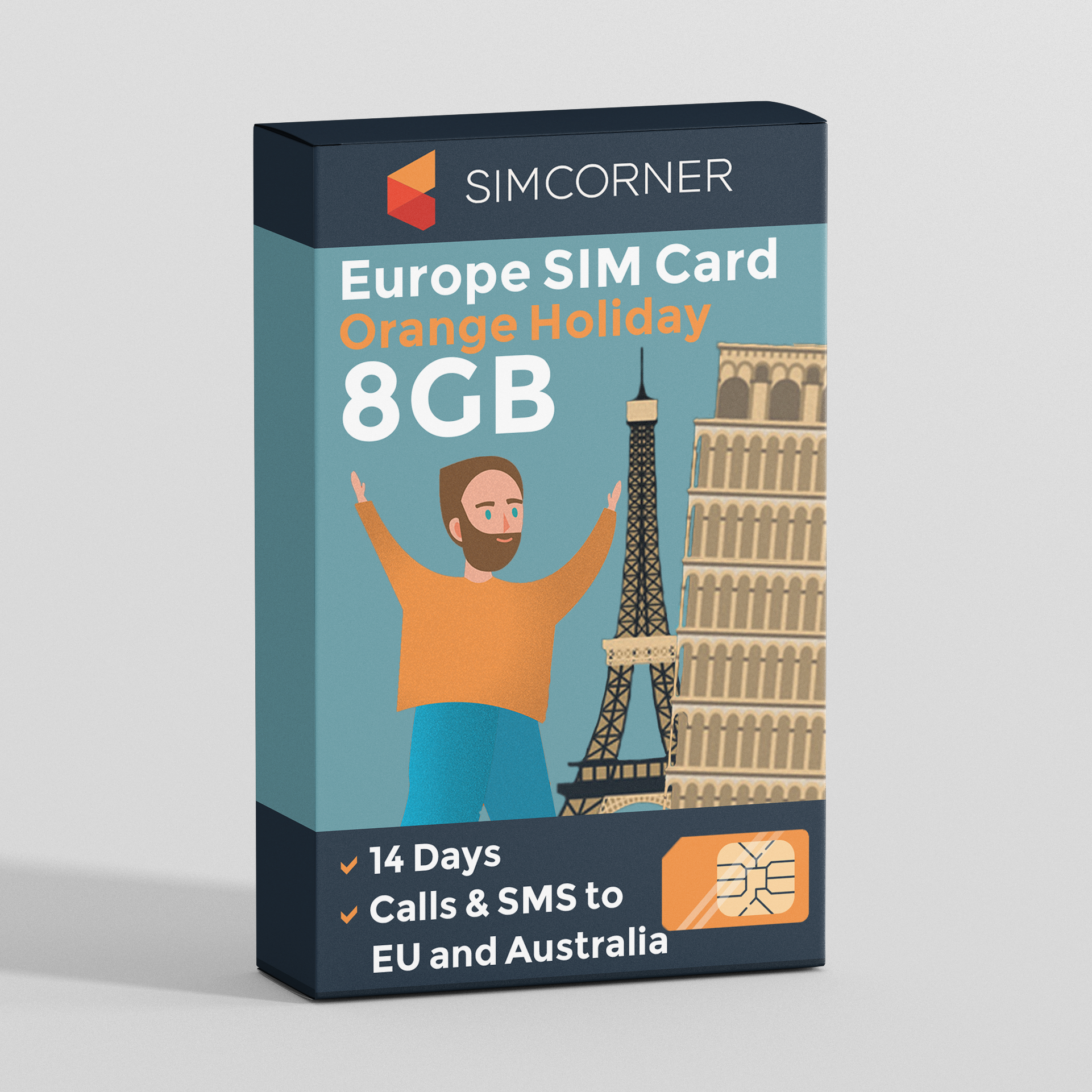 Europe Orange Holiday Sim (14 Days - 8GB)