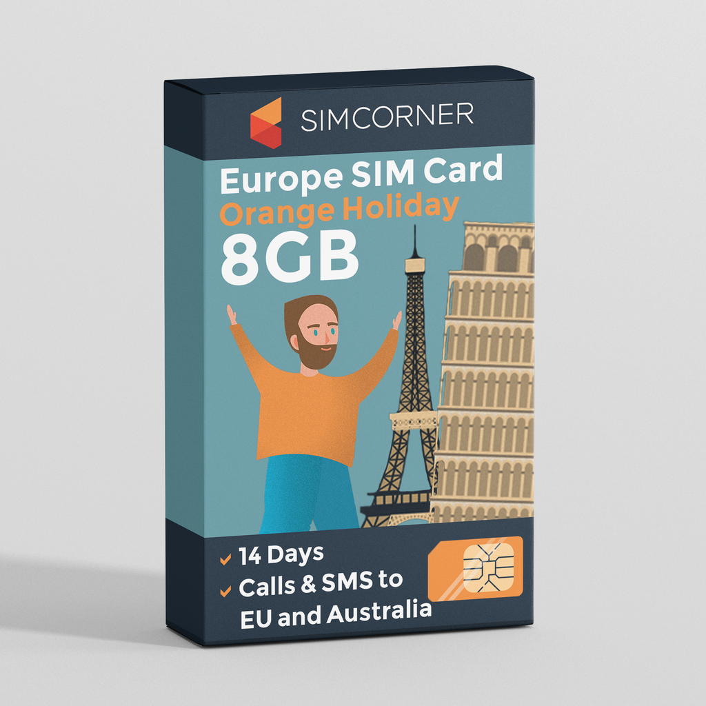 Europe Orange Holiday Sim (14 Days - 8GB)