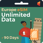[eSIM] Europe Unlimited Data | 90 days | SimCorner