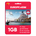 Europe eSIM: 1GB - 7 Days