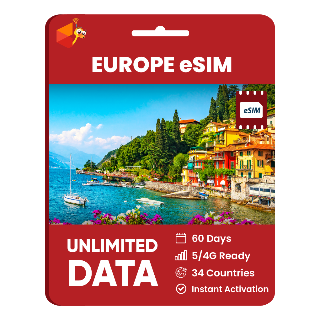 [eSIM] Europe Unlimited Data | 60 Days | SimCorner