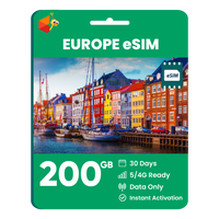 Thumbnail for [eSIM] Europe Data eSIM (200GB)
