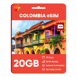 [eSIM] Colombia Data eSIM (20GB - 31 Days)