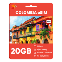 Thumbnail for [eSIM] Colombia Data eSIM (20GB - 31 Days) - SimCorner