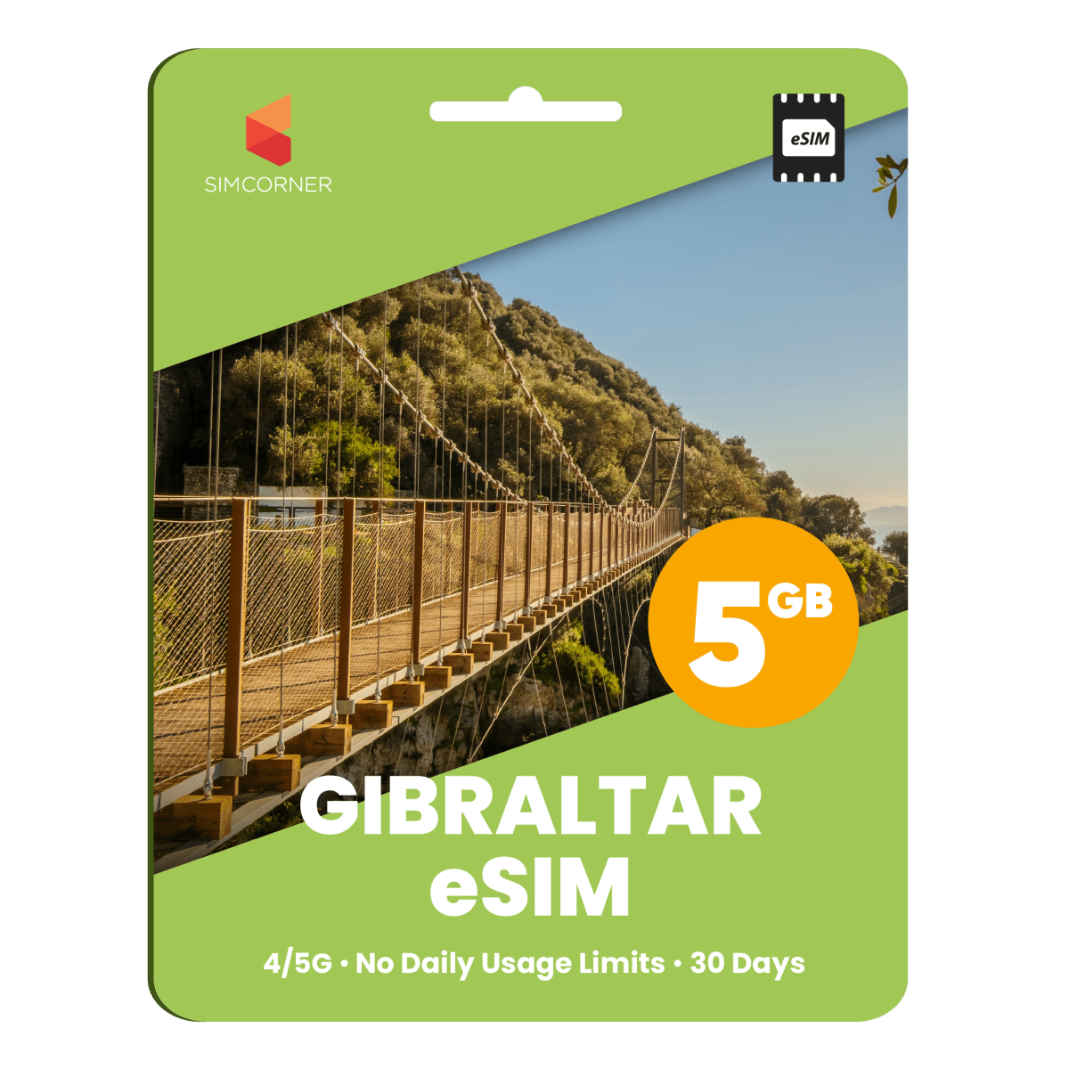 Gibraltar Data eSIM - SimCorner