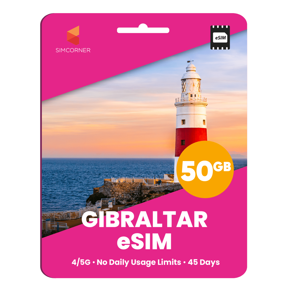 Gibraltar Data eSIM - SimCorner