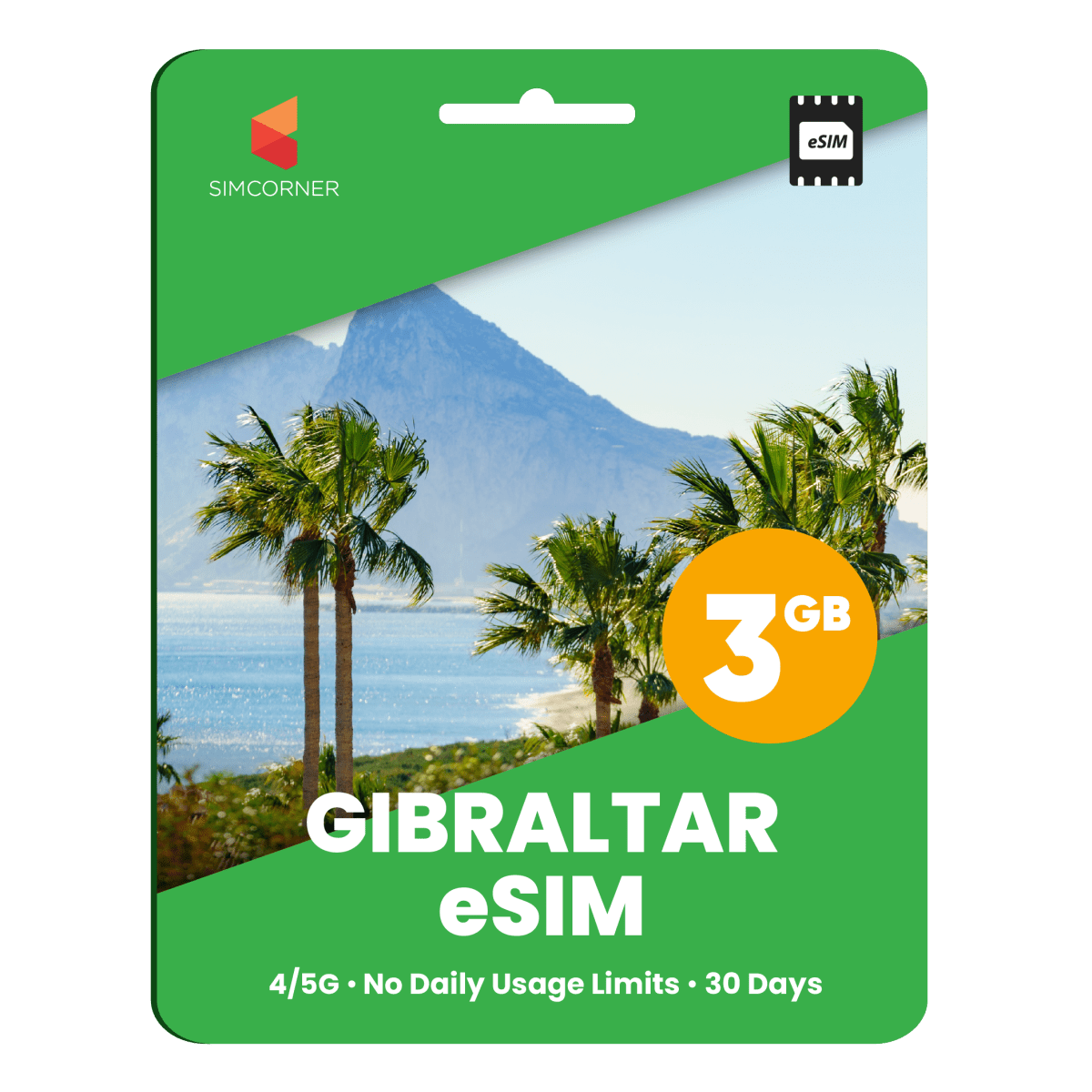 Gibraltar Data eSIM - SimCorner