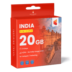 India Data SIM Card (31 Day - 20GB)