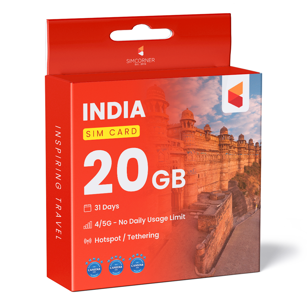 India Data SIM Card (31 Day - 20GB)