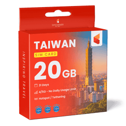 Taiwan Data SIM Card (31 Day - 20GB)