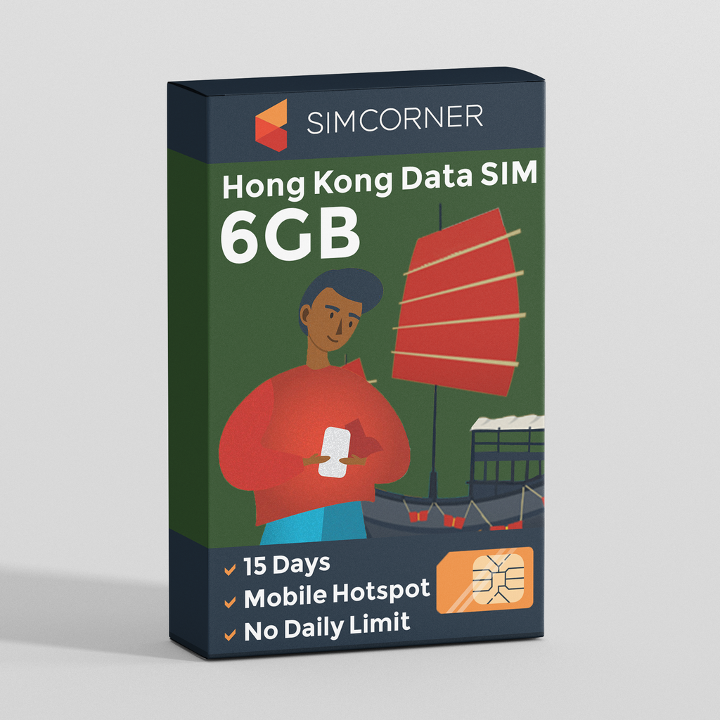 Hong Kong Data SIM Card (15 Day - 6GB)