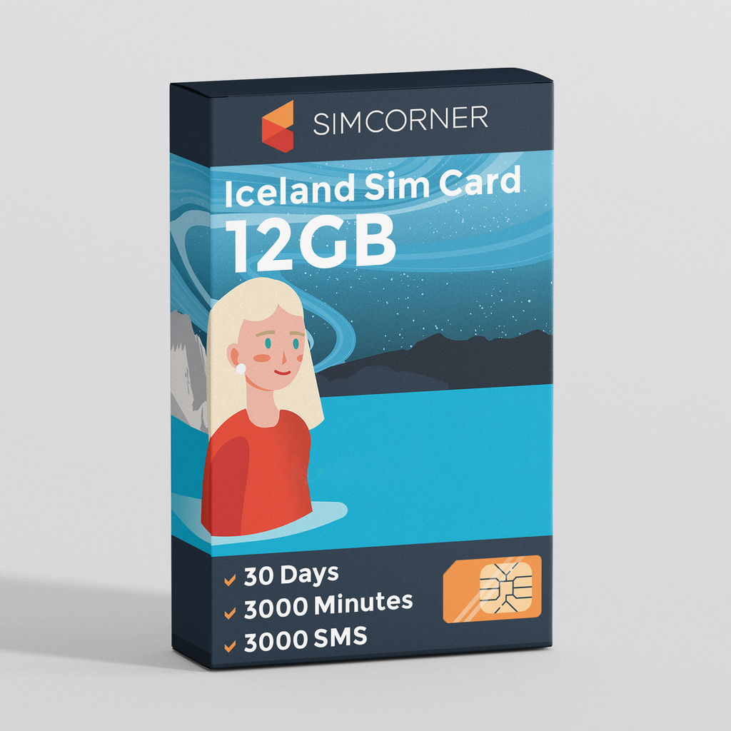 Iceland Travel Sim Card (12GB)