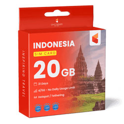 Indonesia Data SIM Card (31 Day - 20GB)