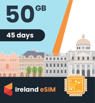 Ireland eSIM: 50GB - 45 Days