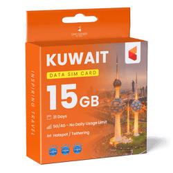 Kuwait Data SIM Card (15GB- 31 Days)