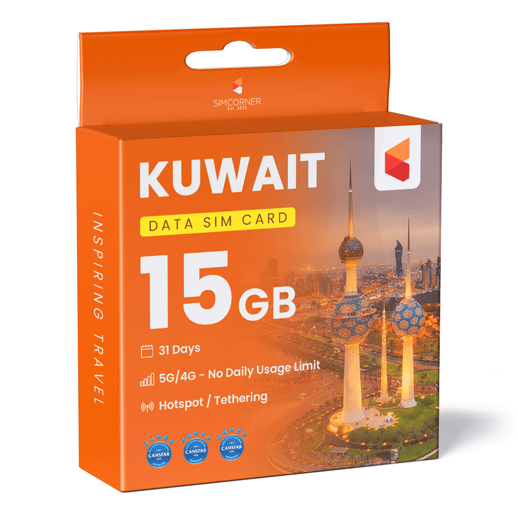 Kuwait Data SIM Card (15GB - 31 Days) - SimCorner