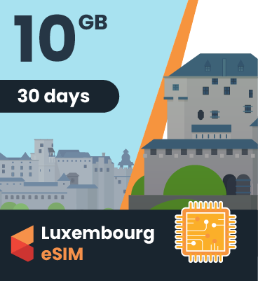 Luxembourg eSIM: 10GB - 30 Days