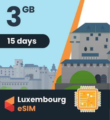 Luxembourg eSIM: 3GB - 15 Days