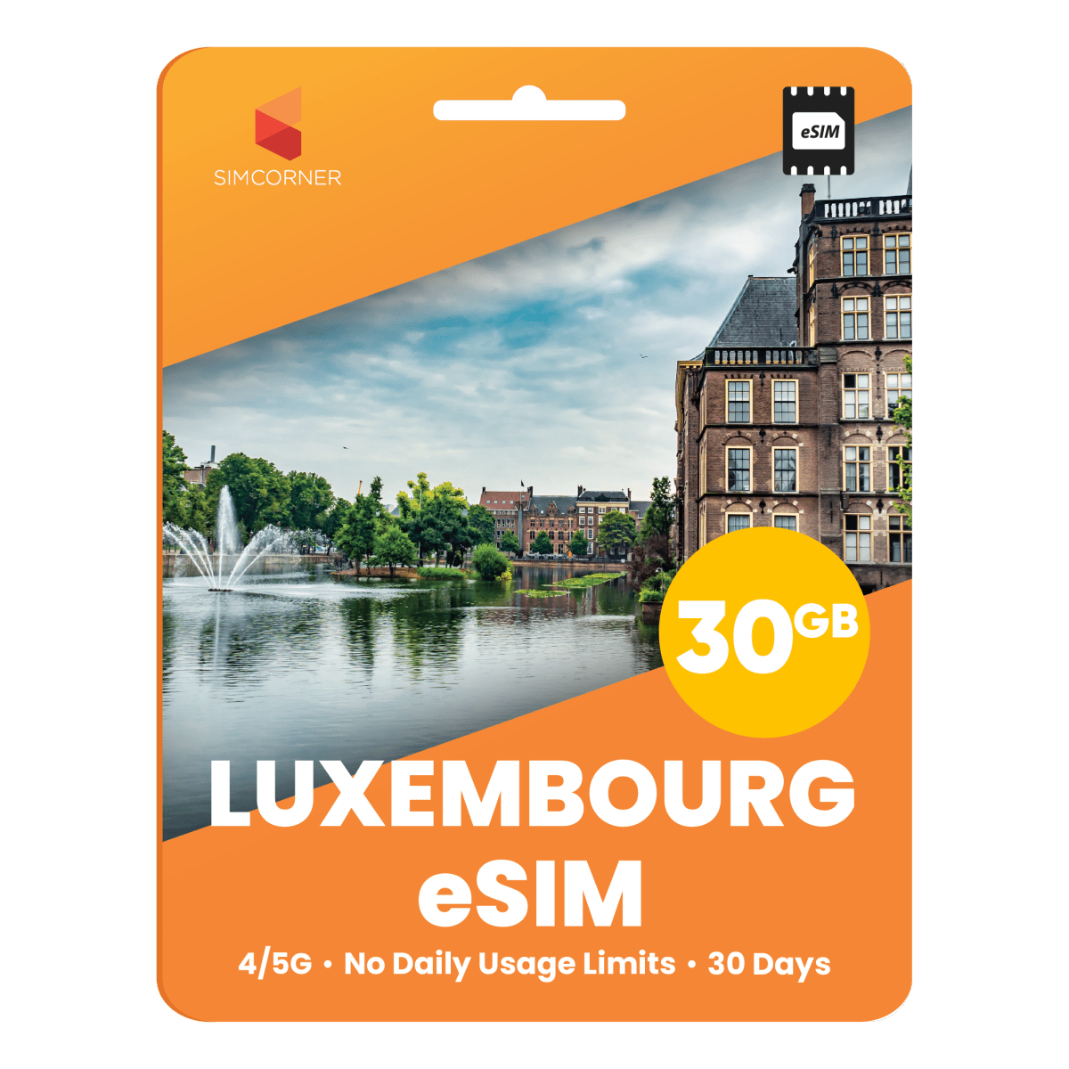 Luxembourg eSIM: 30GB - 30 Days