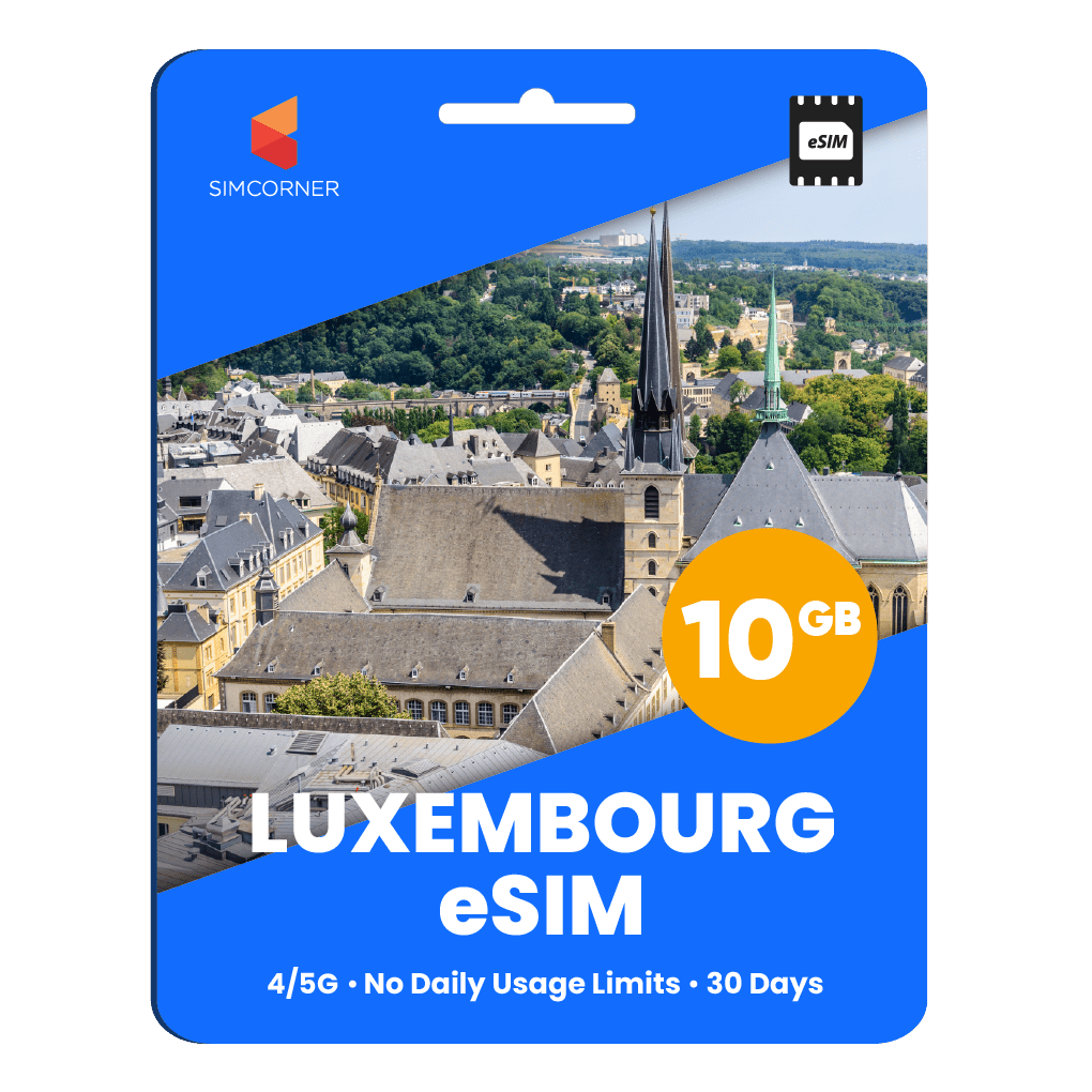 Luxembourg eSIM: 10GB - 30 Days
-SimCorner