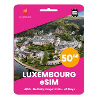 Thumbnail for Luxembourg eSIM: 50GB - 45 Days
-SimCorner