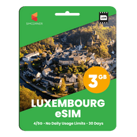 Thumbnail for Luxembourg eSIM: 3GB - 30 Days - SimCorner