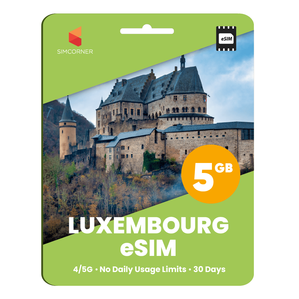 Luxembourg eSIM: 5GB - 30 Days
-Sim Corner