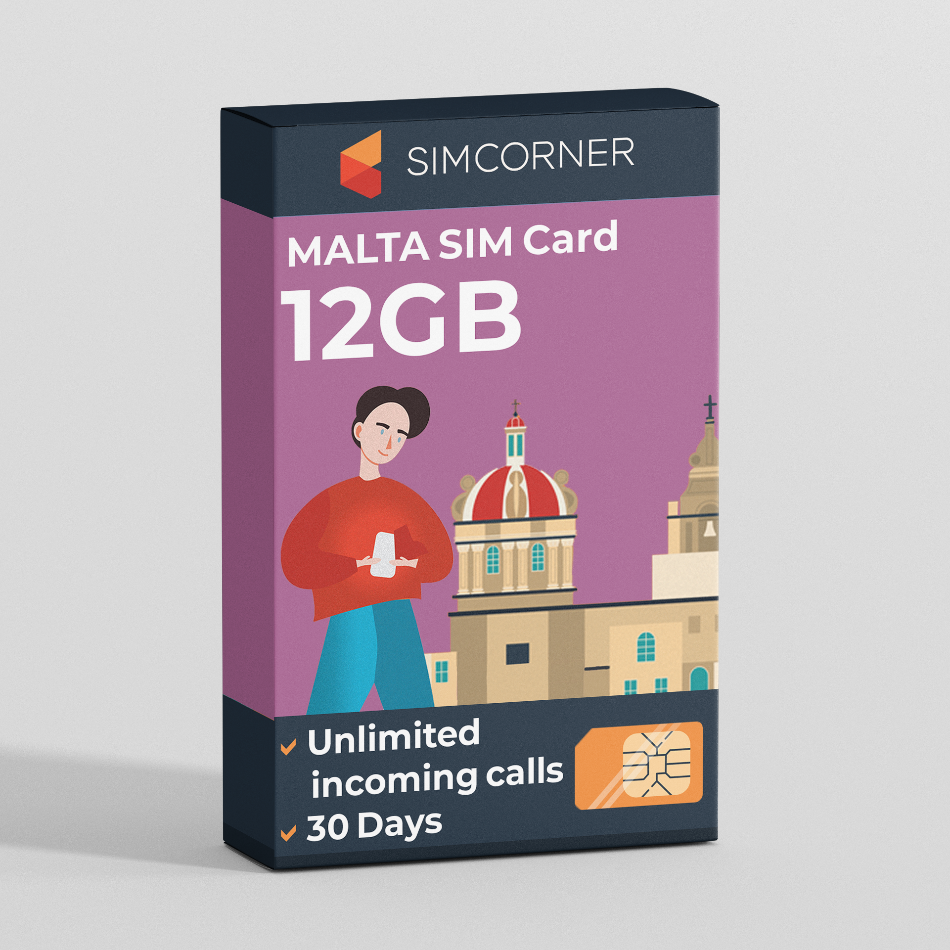 Malta Travel Sim Card (12GB)