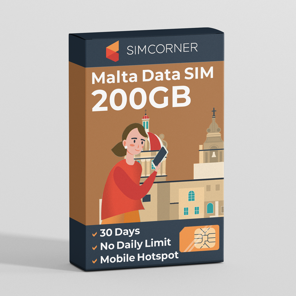 Malta Travel Sim Card 200GB