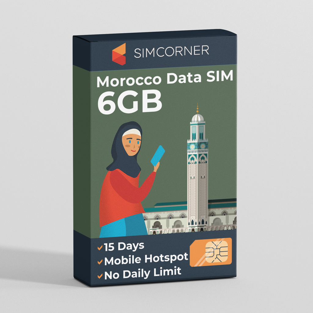 Morocco Data SIM Card (15 Day - 6GB)