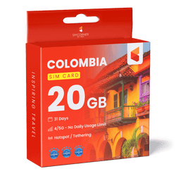 Colombia Data SIM Card (31 Day - 20GB)