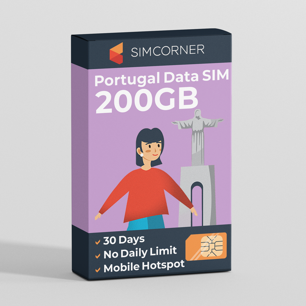 Portugal Travel Sim Card 200GB | SimCorner