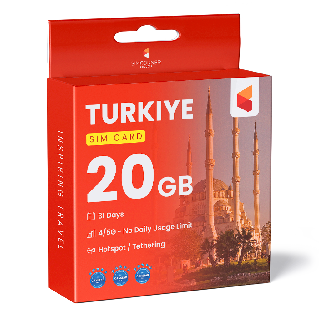 Turkiye (Turkey) Data SIM Card (31 Day - 20GB)
