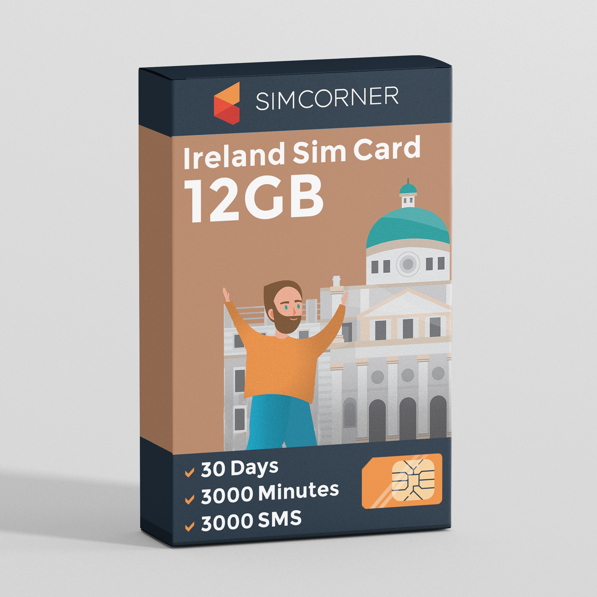 Republic of Ireland Travel Sim Card (12GB)