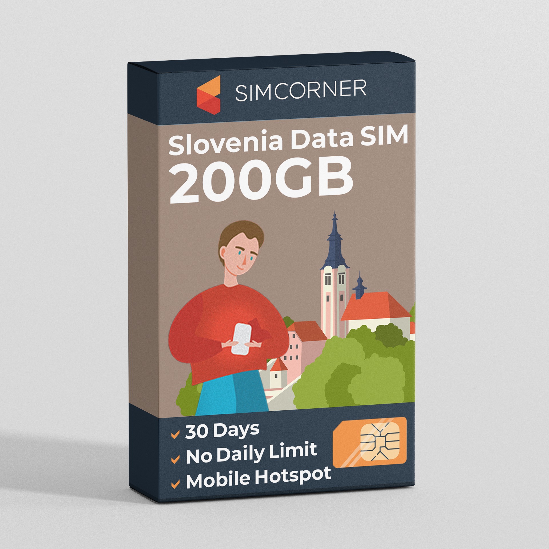 Slovenia Travel Sim Card 200GB | SimCorner