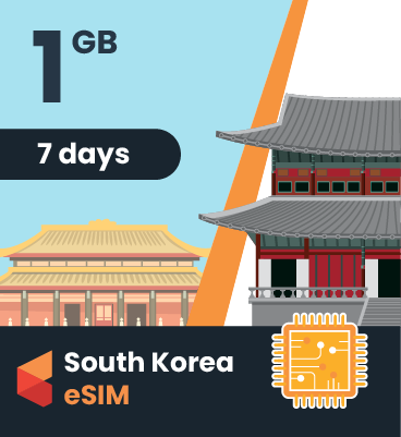 South Korea eSIM: 1GB - 7 Days