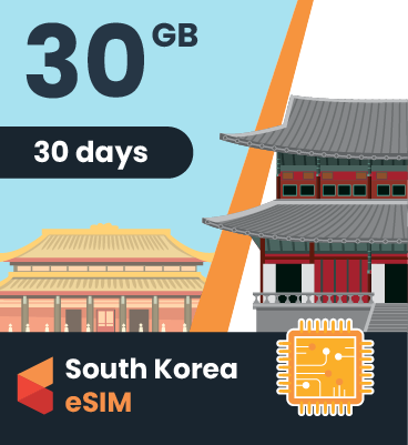 South Korea eSIM: 30GB - 30 Days 