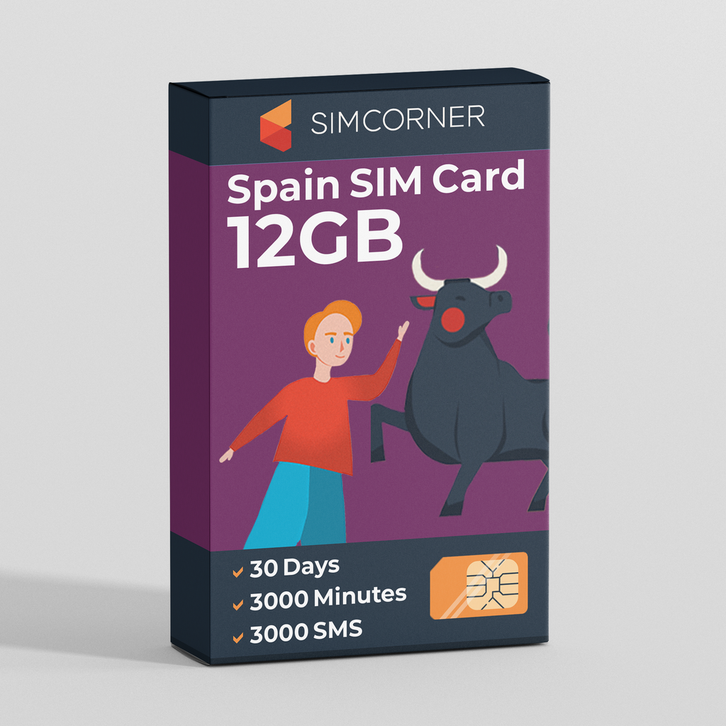 Spain Travel Sim Card (12GB)