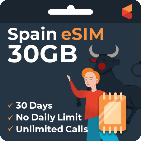 [eSIM] Spain eSim Card (30GB)