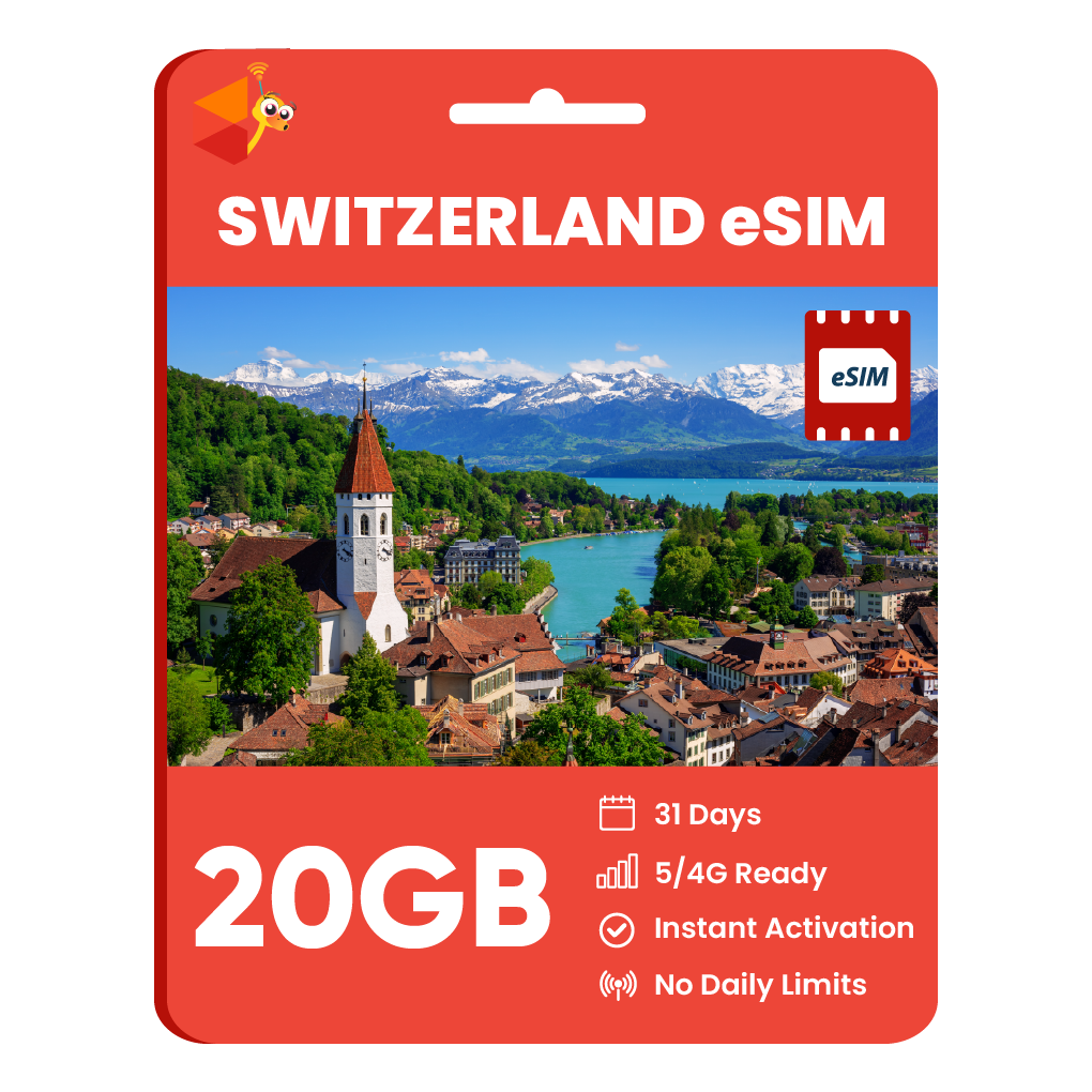 [eSIM] Switzerland Data eSIM (20GB - 31 Days) - Simcorner