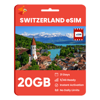 Thumbnail for [eSIM] Switzerland Data eSIM (20GB - 31 Days) - Simcorner