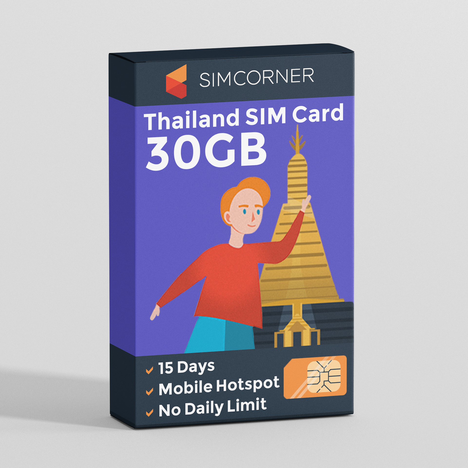 15 Day Thailand Sim Card - 30GB (AIS) I SimCornerAustralia